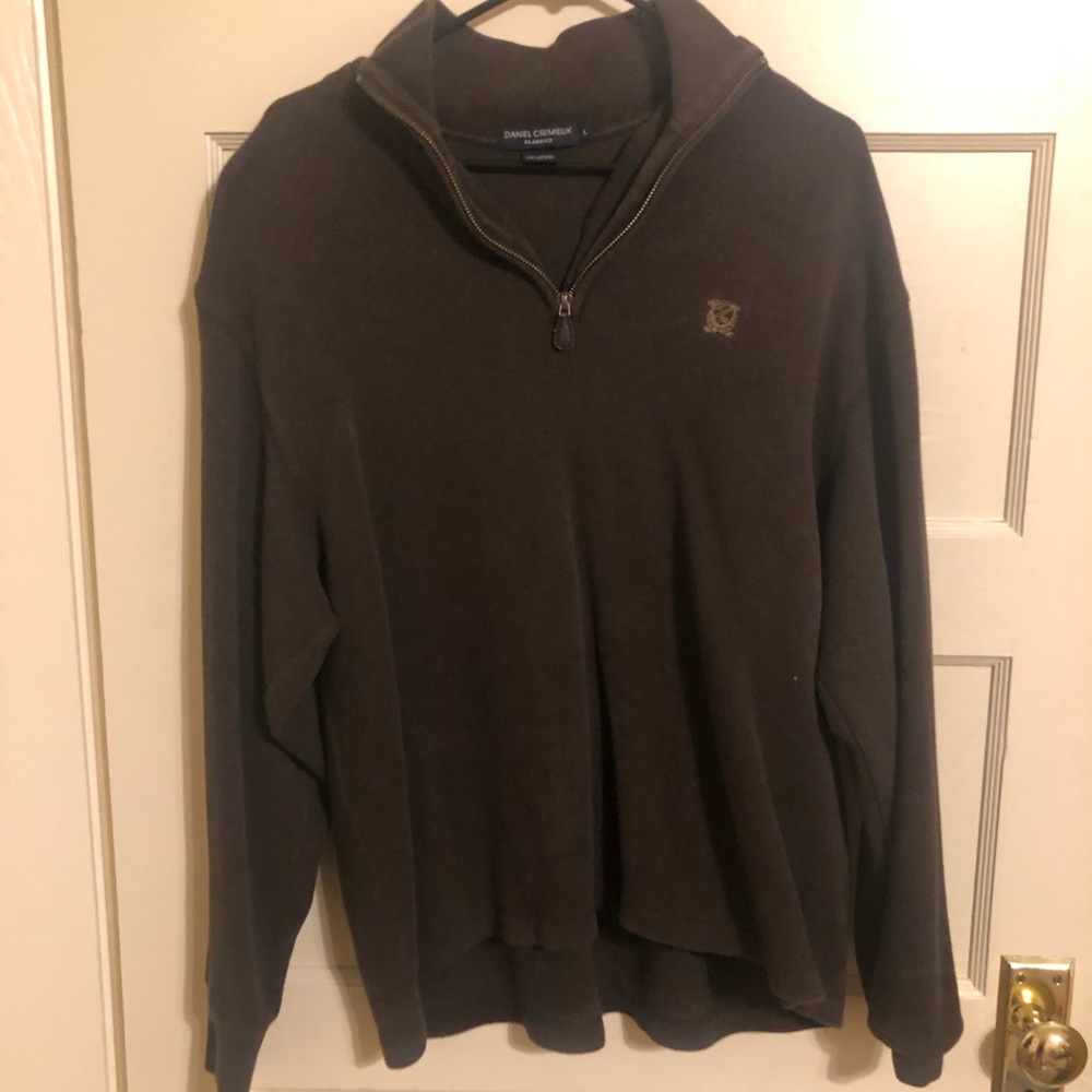Daniel cremieux zip up pullover sweater